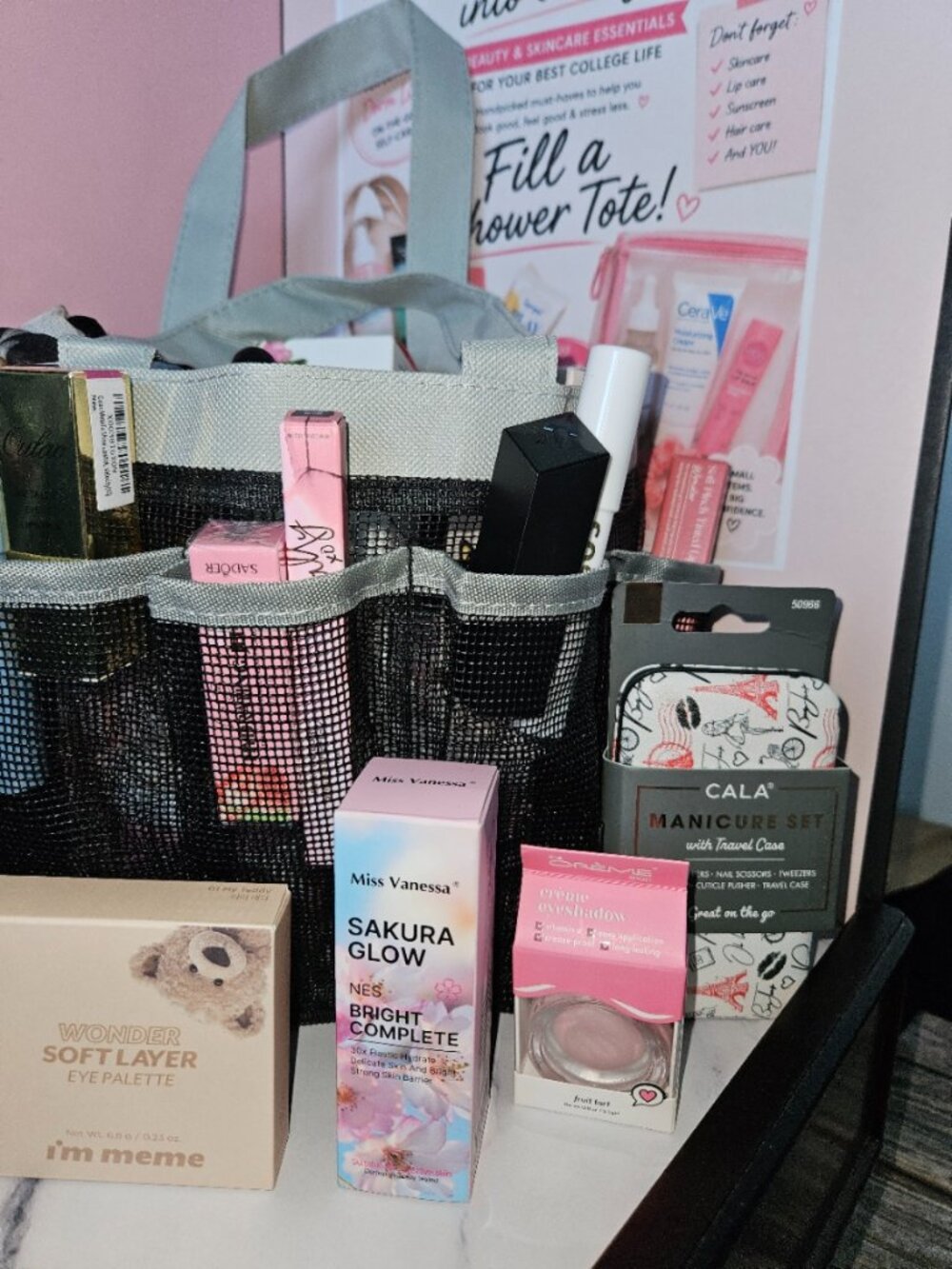 Dorm Life On-The-Go Self-Care Filled Shower Tote - Picture 3 of 6